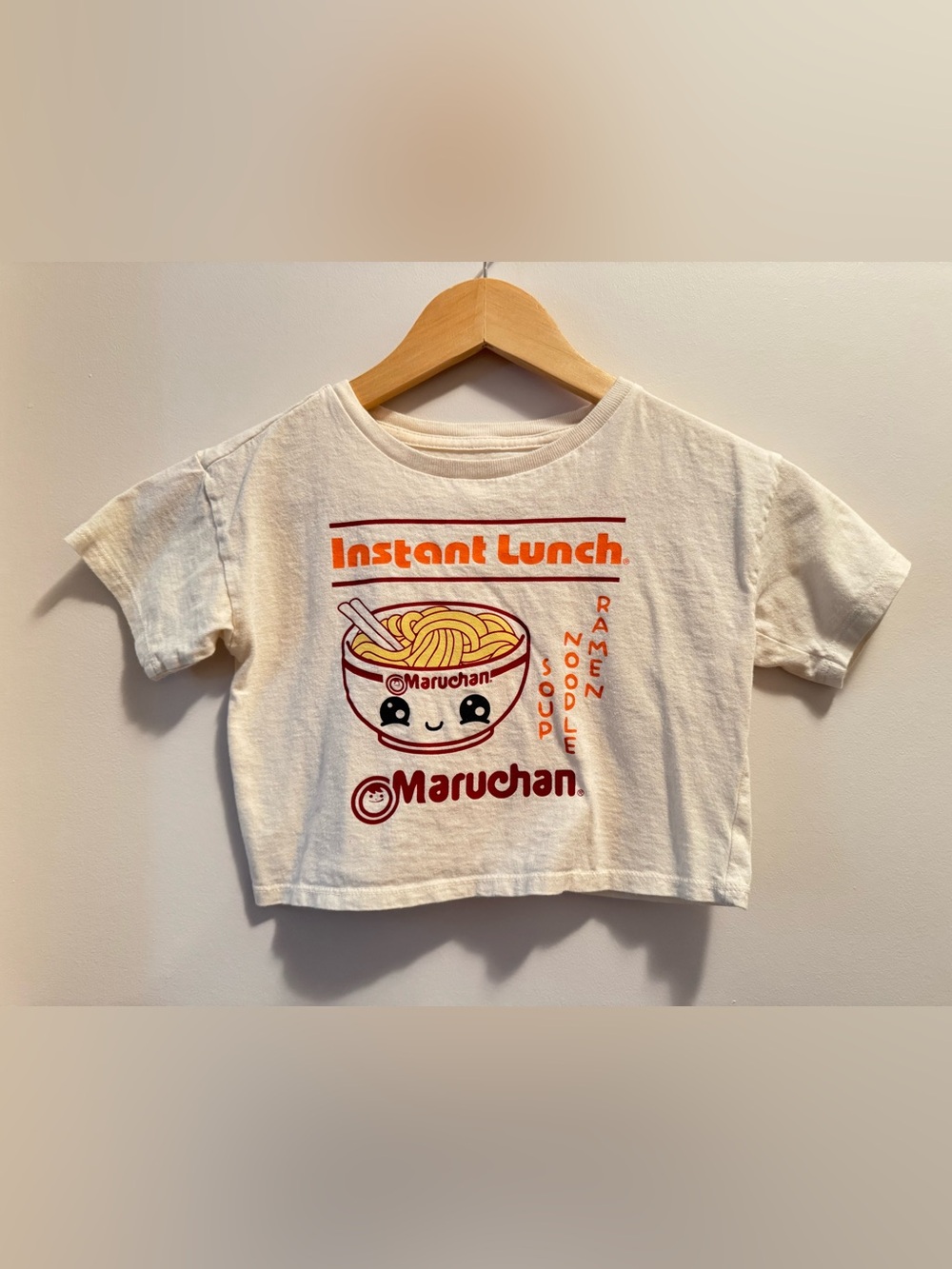 Maruchan Ramen Noodle Soup Graphic Crop Top Tee Cute Kawaii Food Shirt